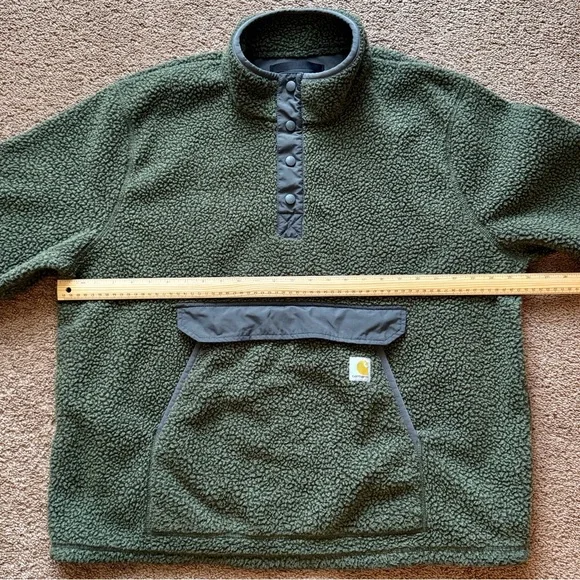 Carhartt Green Fleece Pullover Sweater - Picture 4 of 5